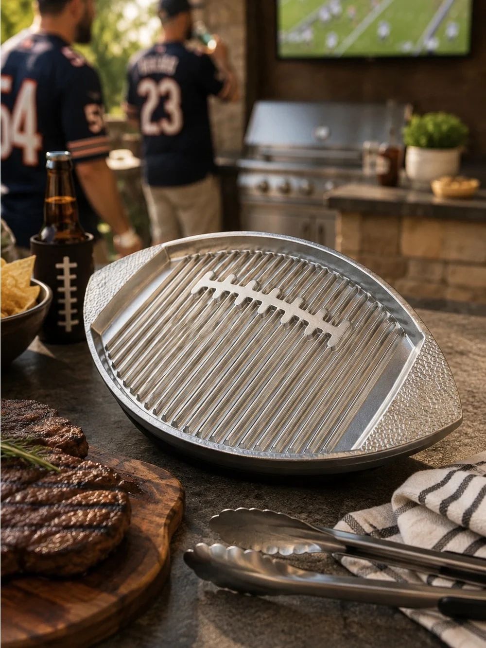 Wilson Armetale Football Grillware Griller Platter NWT Game Day BBQ | Brand New